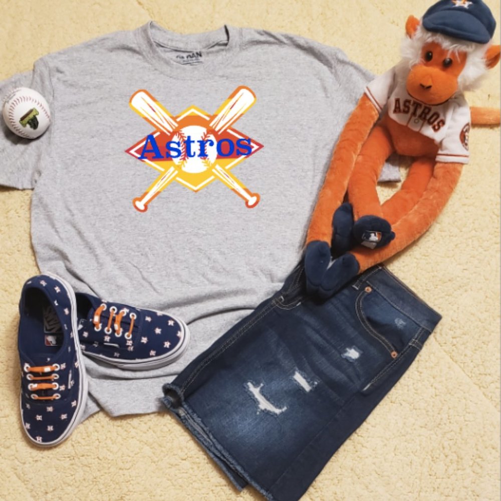 Houston Astros Bat and Baseball Field Tshirt